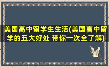 美国高中留学生生活(美国高中留学的五大好处 带你一次全了解)